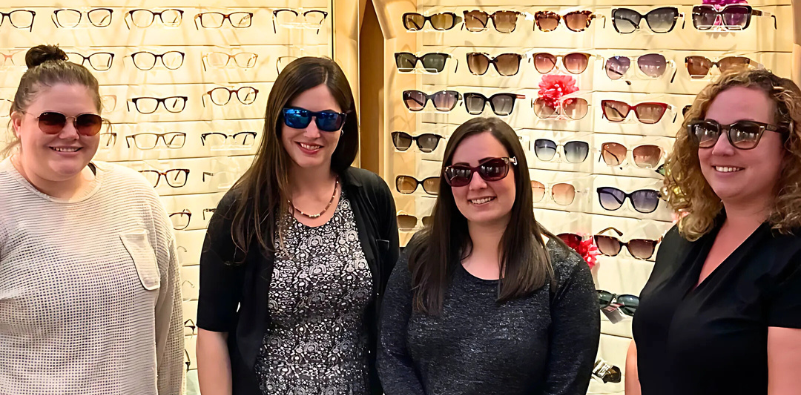 Dr Bruce Coward & Associates staff wearing sunglasses in practice